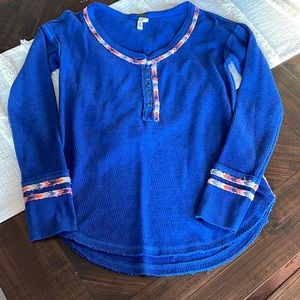 Free People blue thermal
